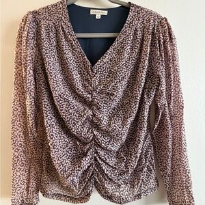 Isabella Rose Women's Elegant Ruched Blouse - Purple